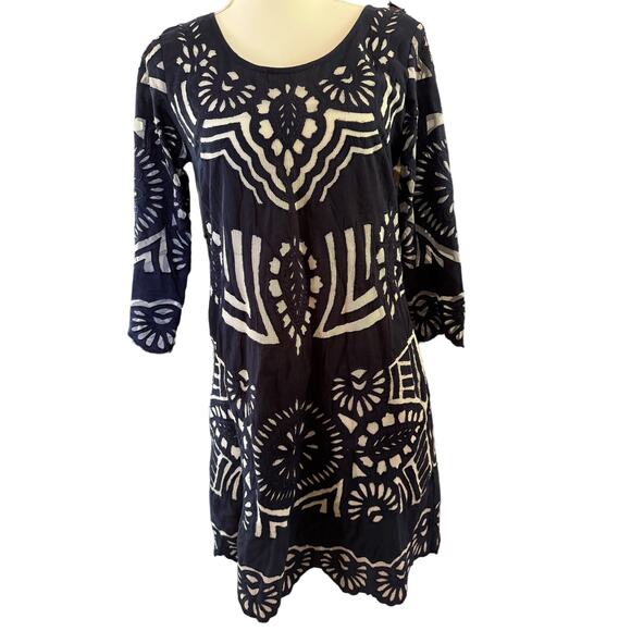 Kaas Dresses & Skirts - KAAS New York "Mother of the Bride" Blue  Lace Cutout Dress 3/4 Sleeve Lined